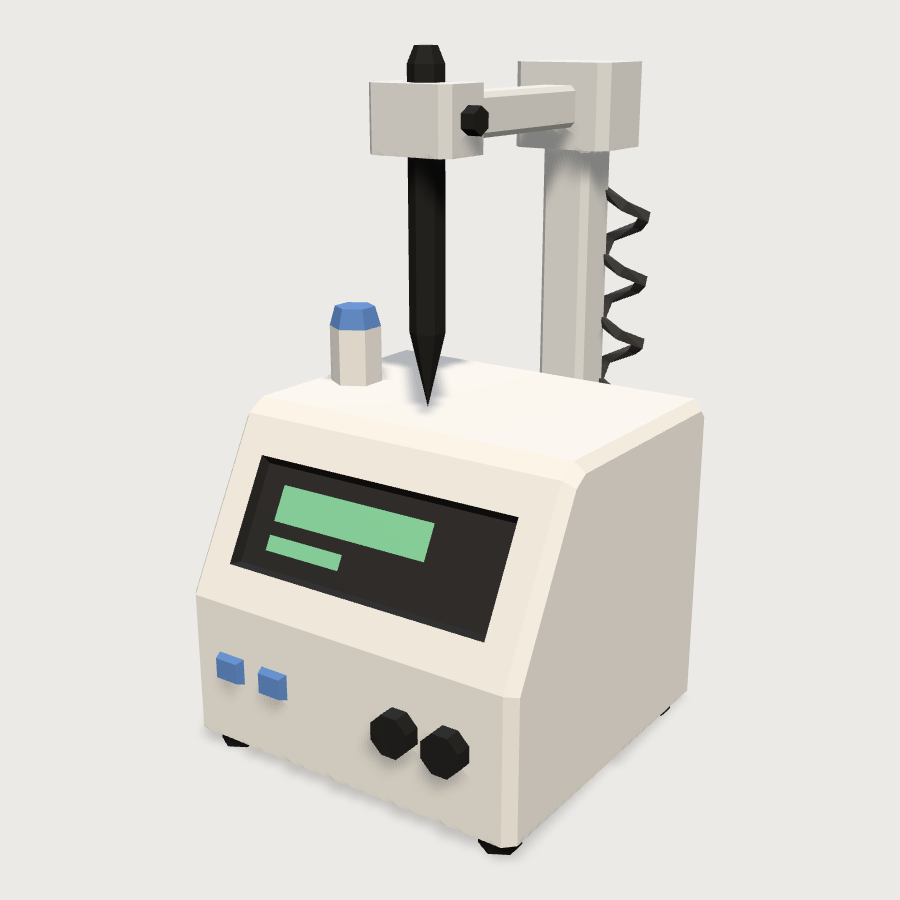Benchtop pH Meter low-poly 3D model