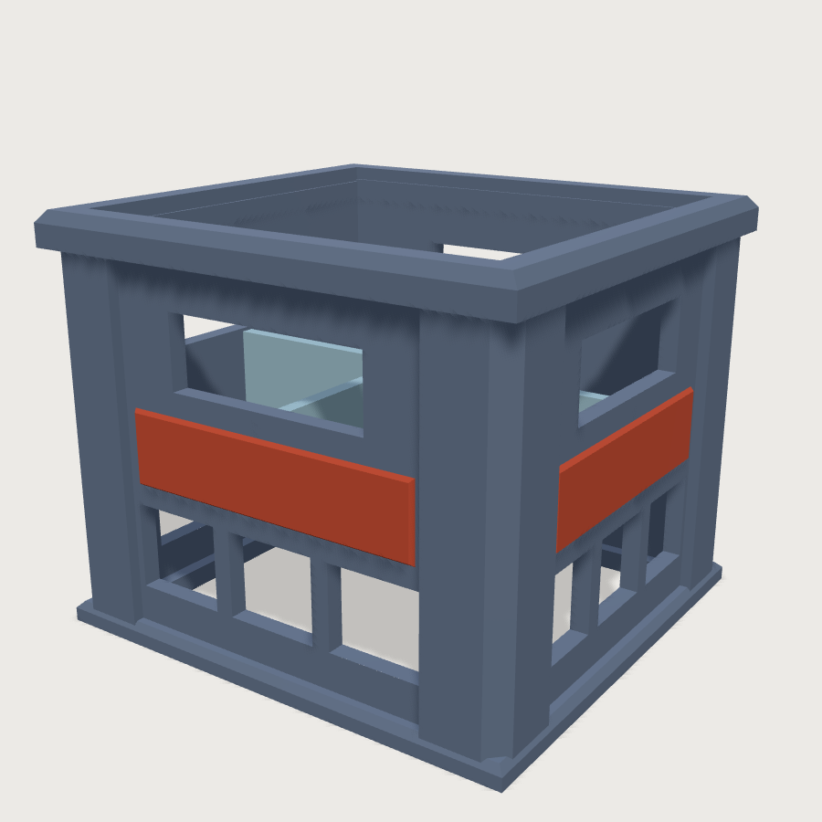 Beverage Crate low-poly 3D model