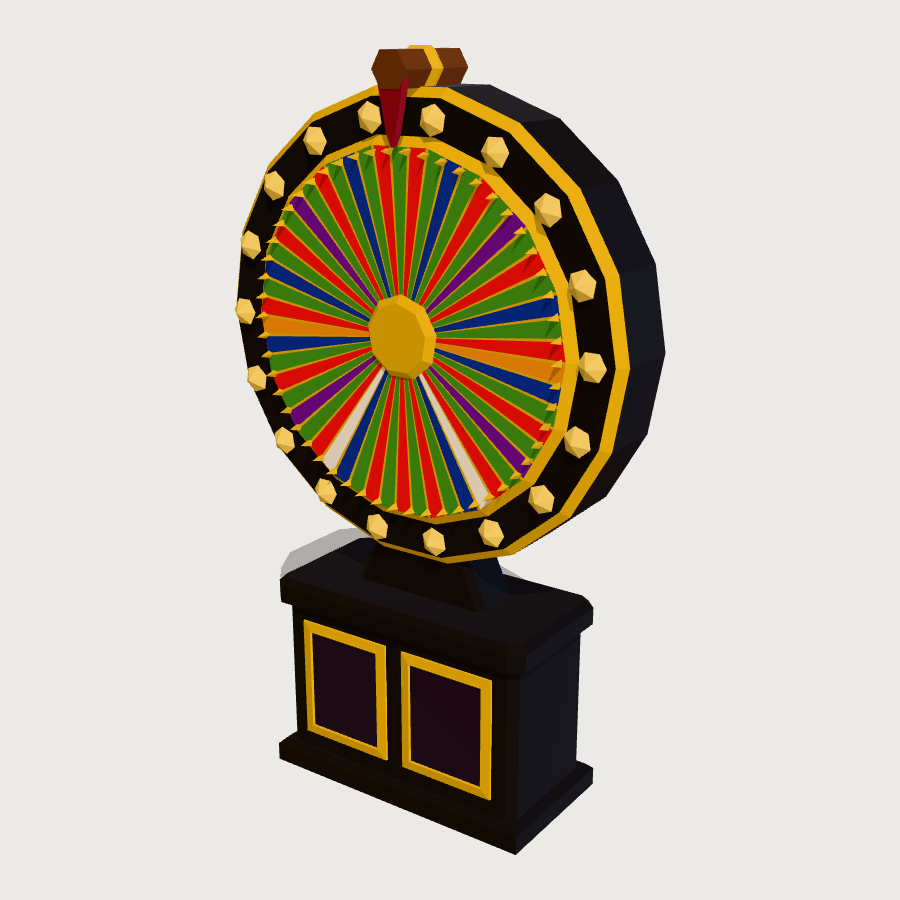 Big Six Money Wheel low-poly 3D model