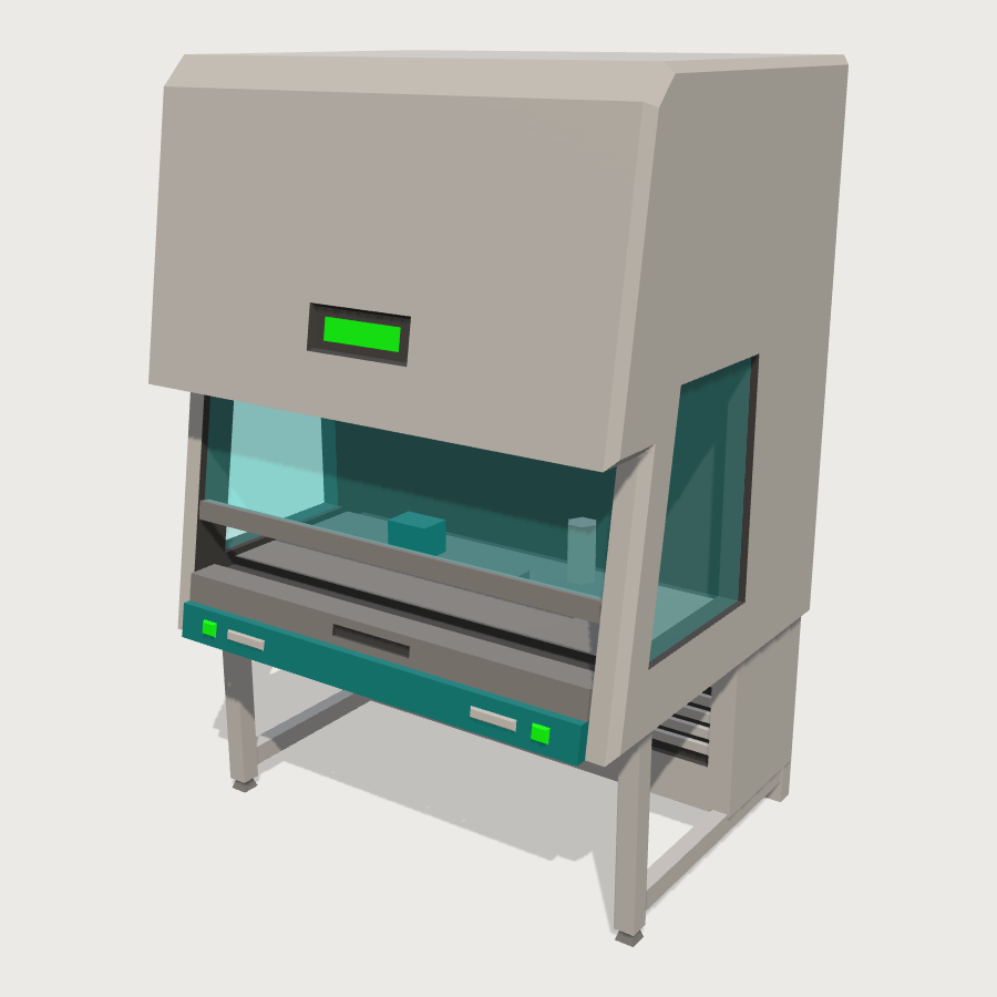 Biosafety Cabinet low-poly 3D model
