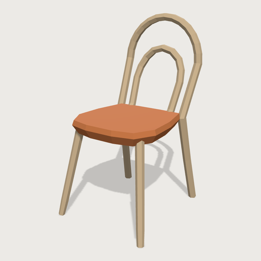 Bistro Chair low-poly 3D model