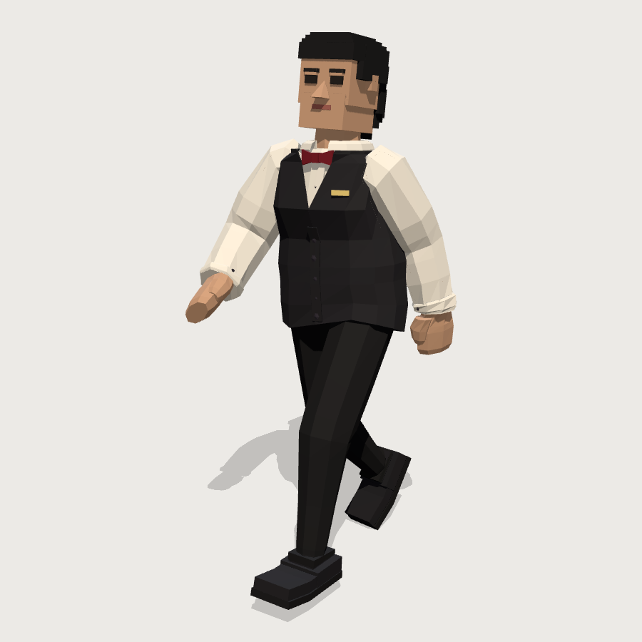 Blackjack Dealer low-poly 3D model