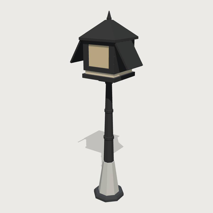 Blackout Lamp Post low-poly 3D model