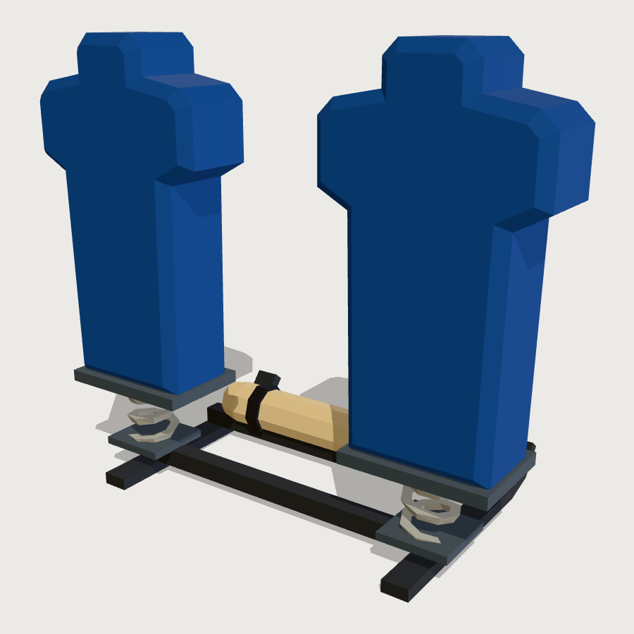 Blocking Sled low-poly 3D model