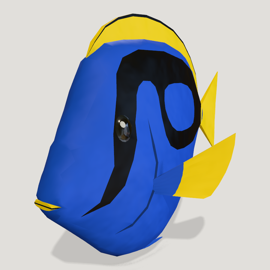 Blue tang HD 3D model