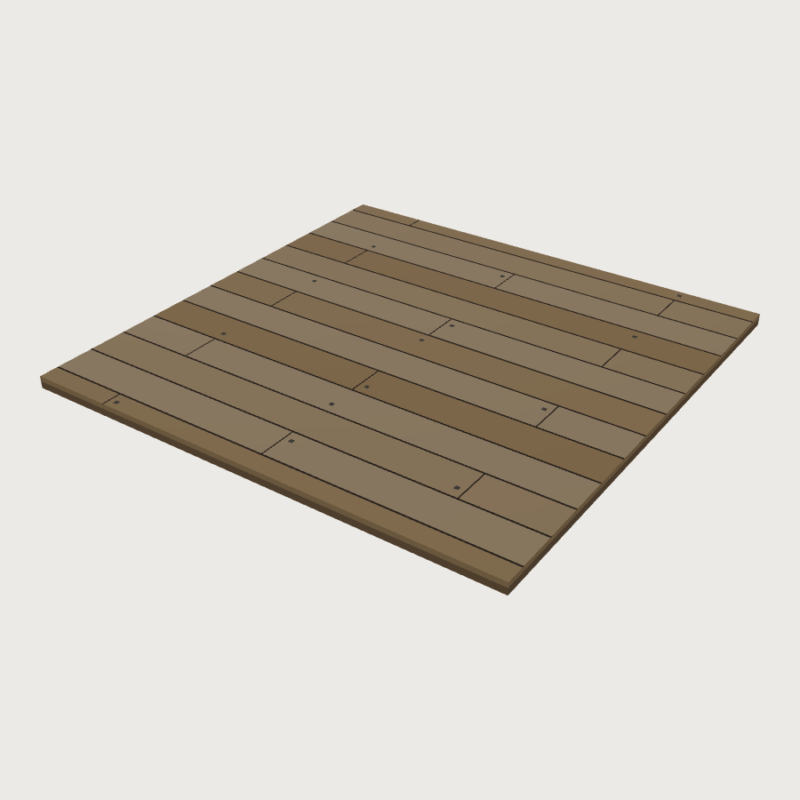 Boardwalk Plank Tile low-poly 3D model