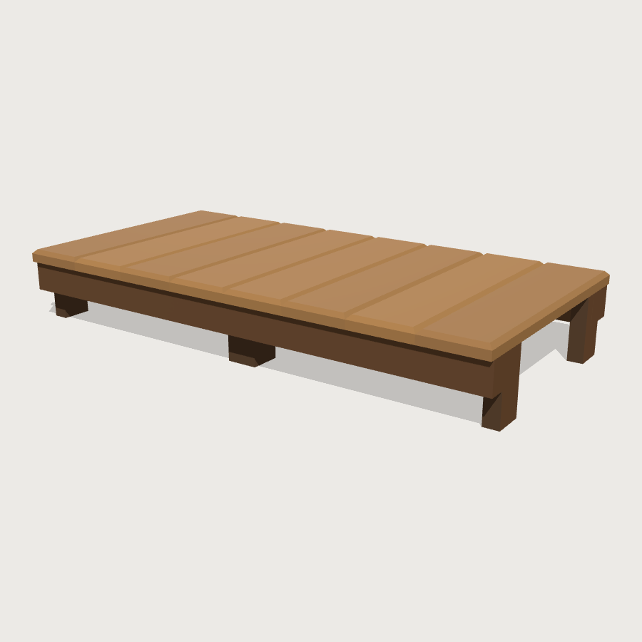 Boardwalk Run low-poly 3D model