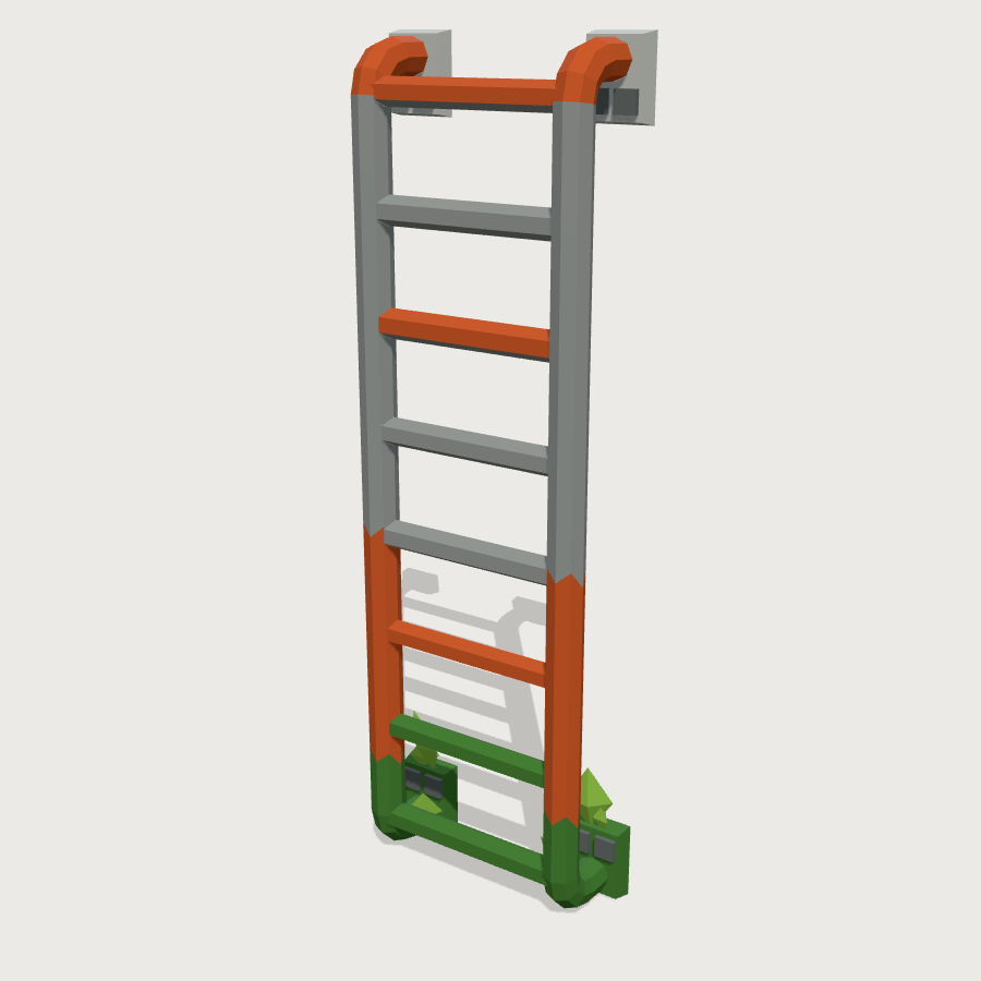 Bolted ladder low-poly 3D model