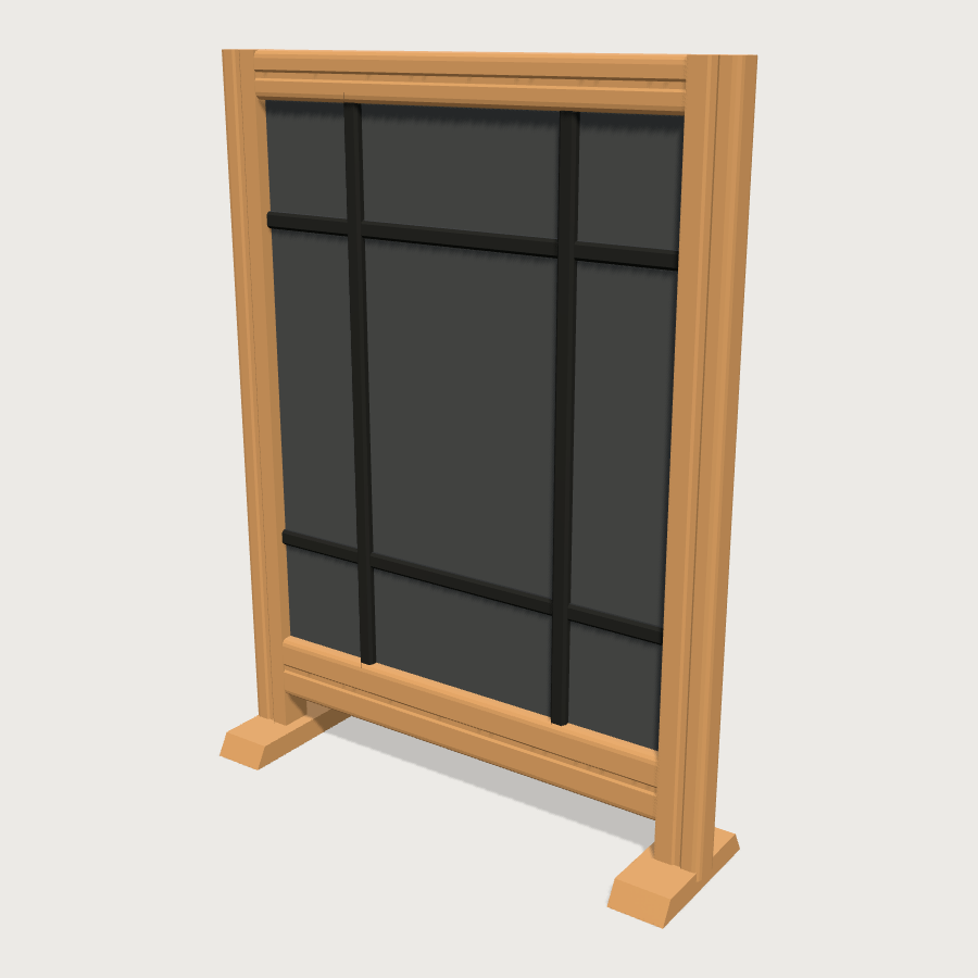 Booth Divider Screen low-poly 3D model