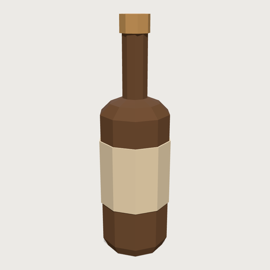 Bottle low-poly 3D model