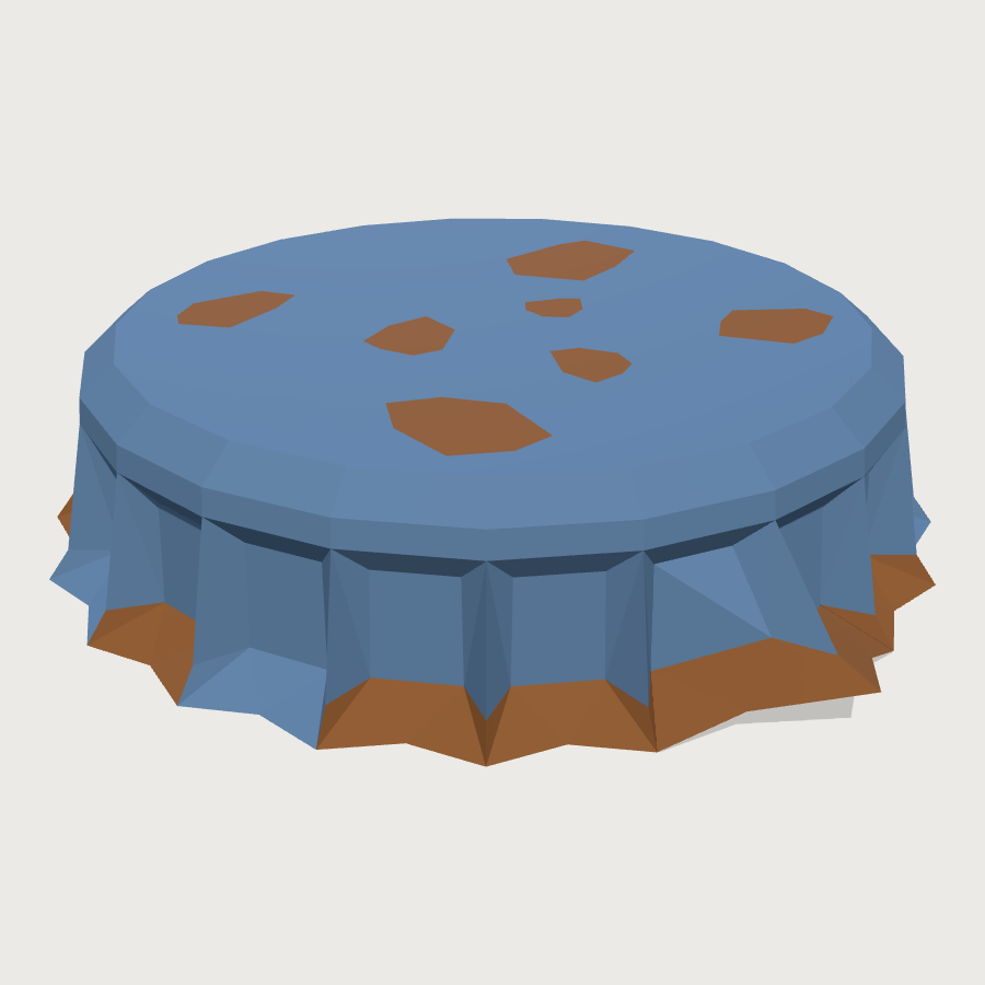 Bottle Cap low-poly 3D model