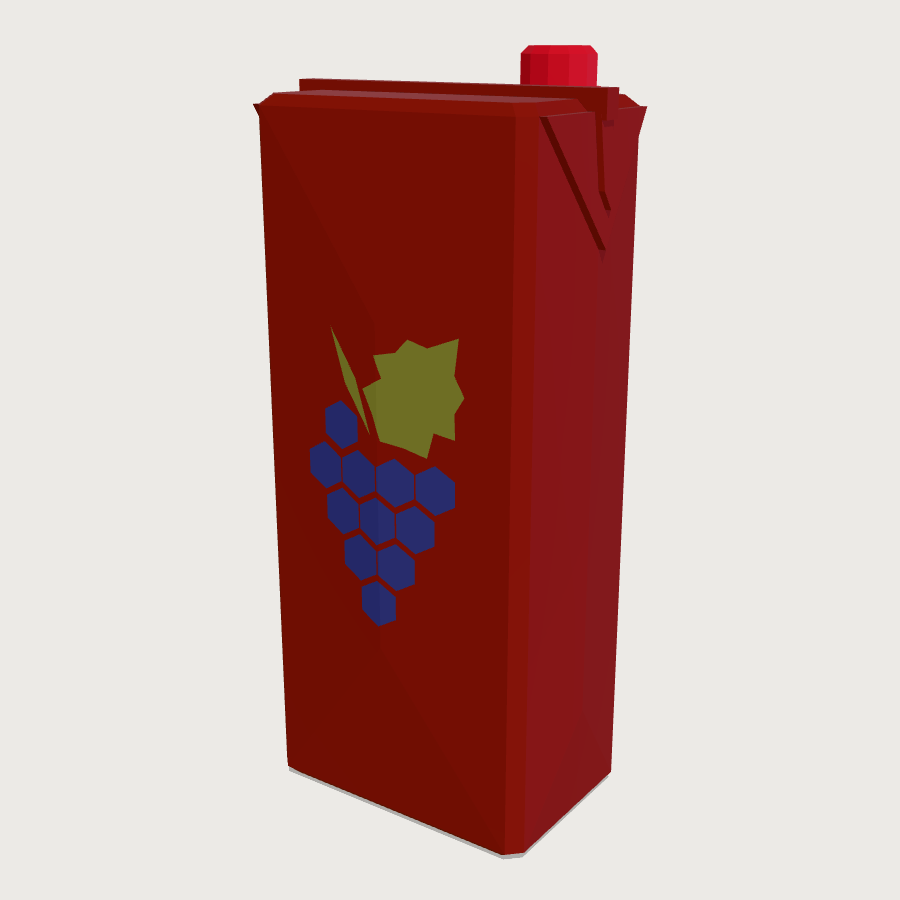 Box of Red Wine low-poly 3D model