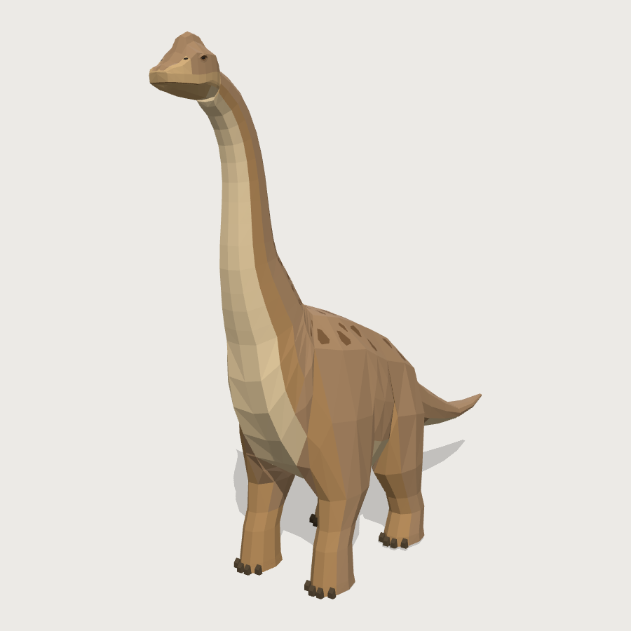 Brachiosaurus low-poly 3D model
