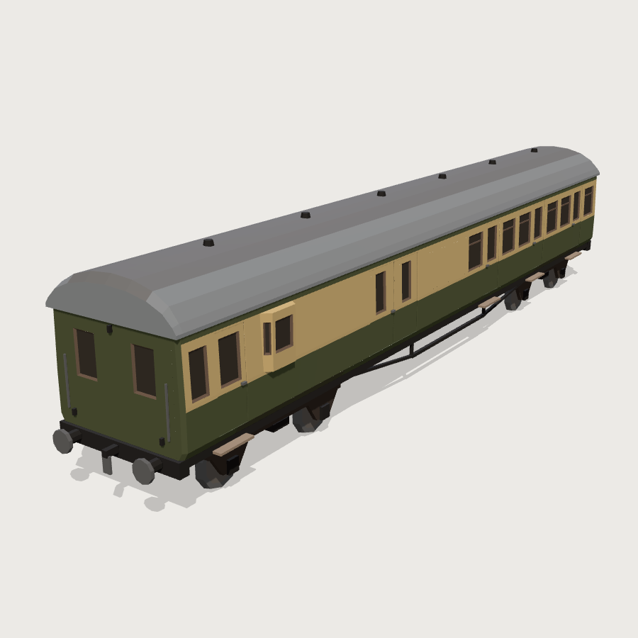 Brake Coach low-poly 3D model