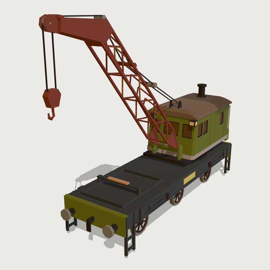 Breakdown Crane low-poly 3D model