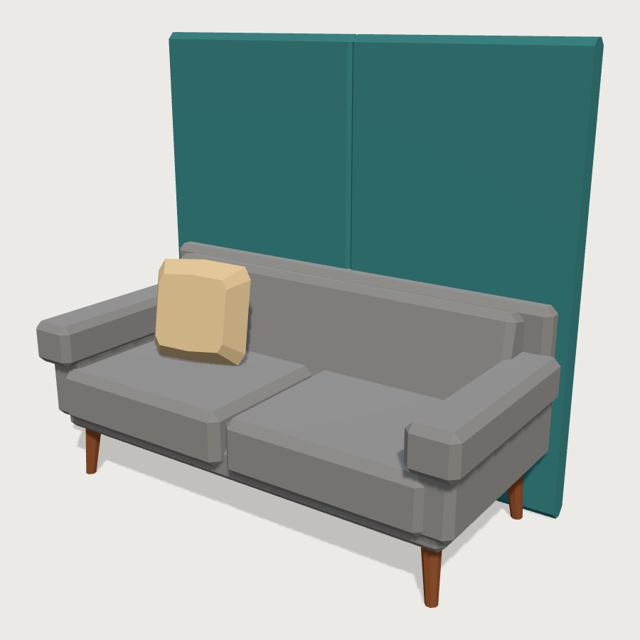 Breakout Sofa Module low-poly 3D model