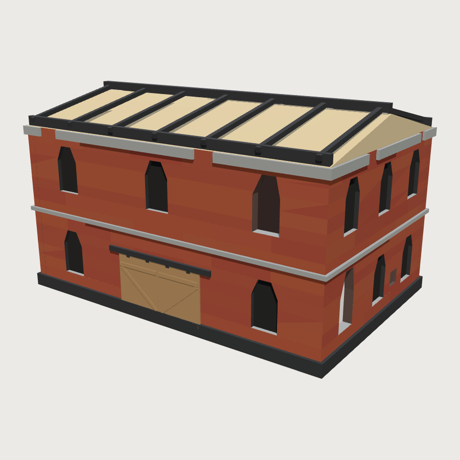 Brick Depot Warehouse low-poly 3D model