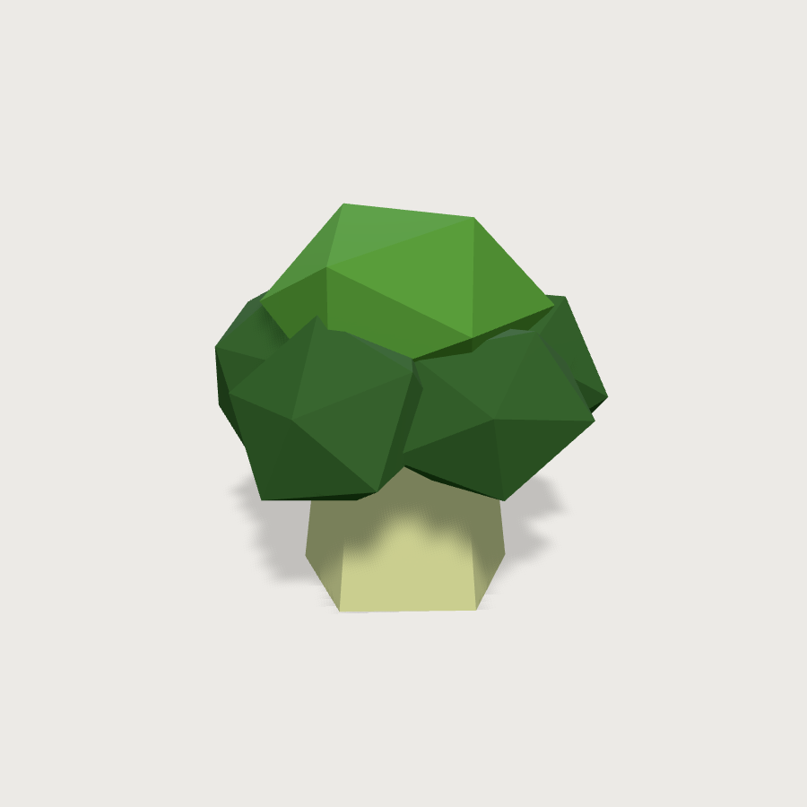 Broccoli low-poly 3D model