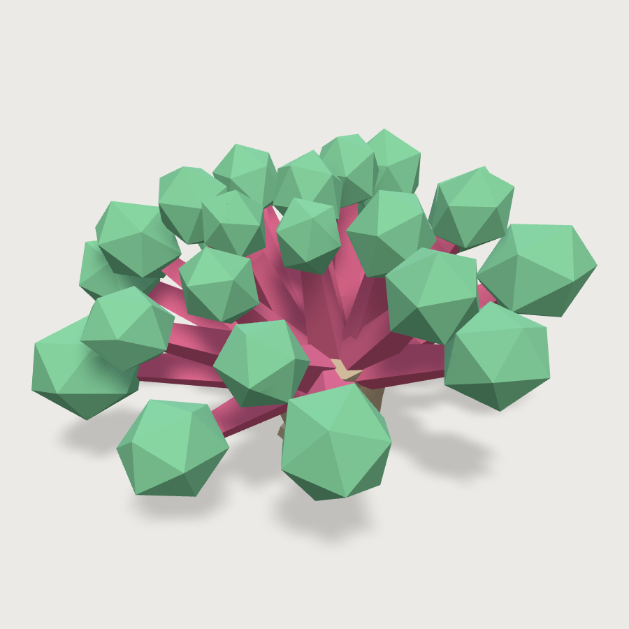 Bubble-Tip Anemone low-poly 3D model