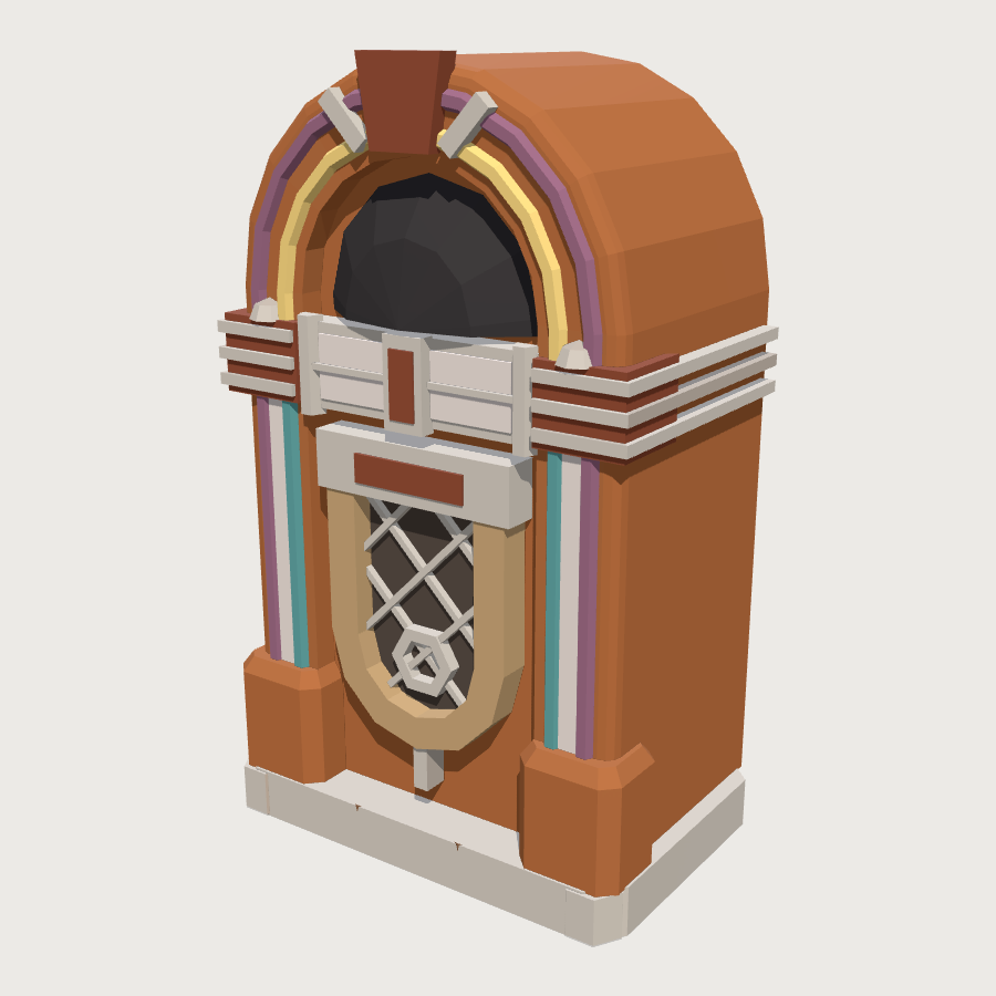 Bubbler Jukebox low-poly 3D model