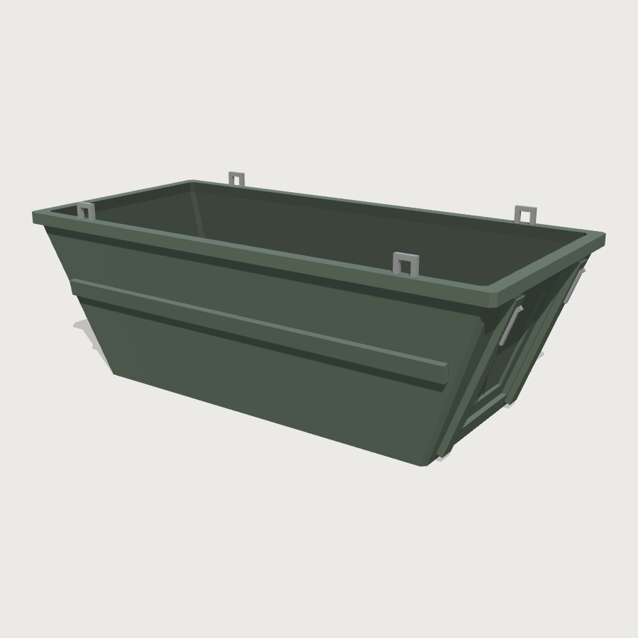 Builder's Skip low-poly 3D model