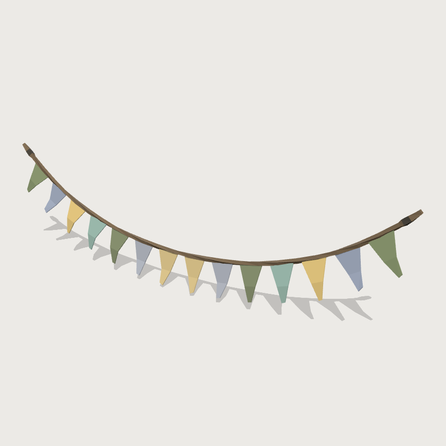 Bunting Run low-poly 3D model