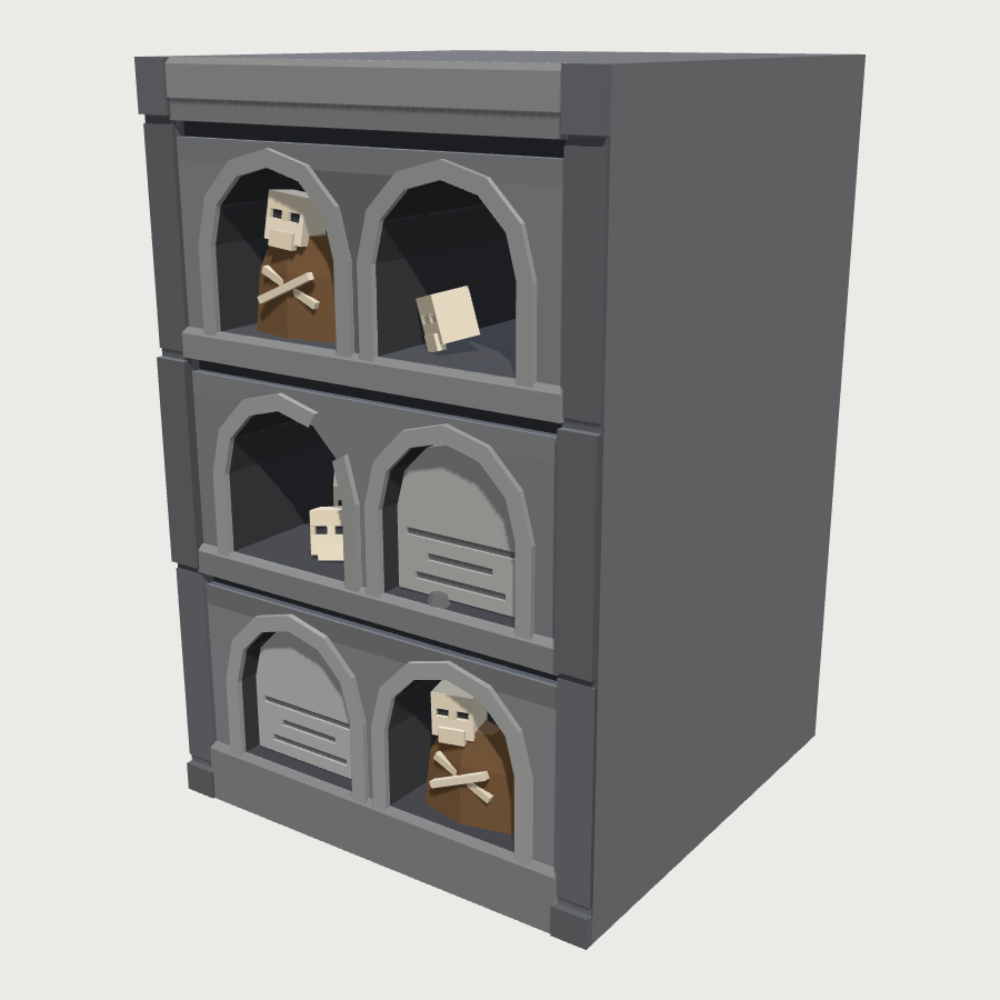Burial Niche Wall low-poly 3D model
