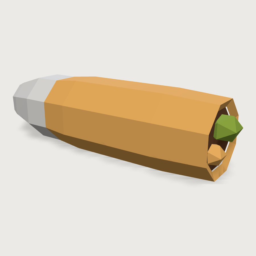 Burrito low-poly 3D model