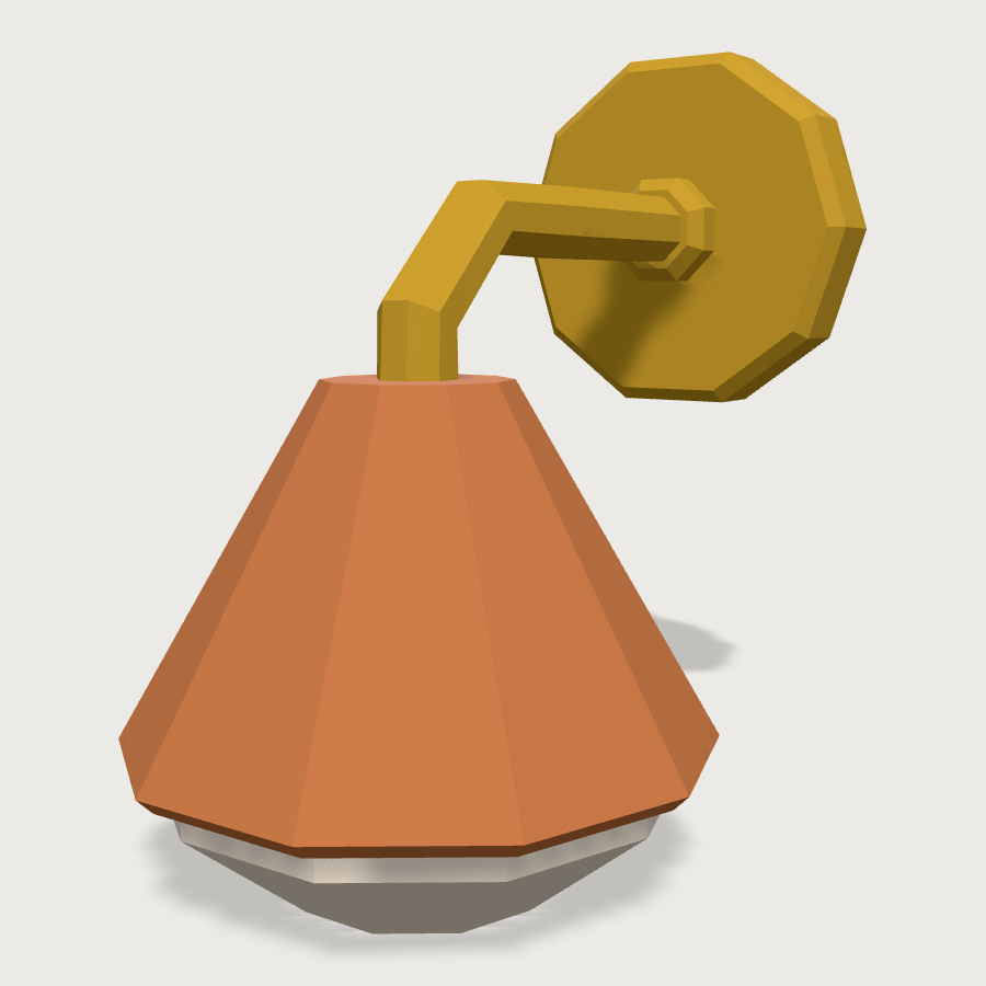 Cafe Wall Sconce low-poly 3D model