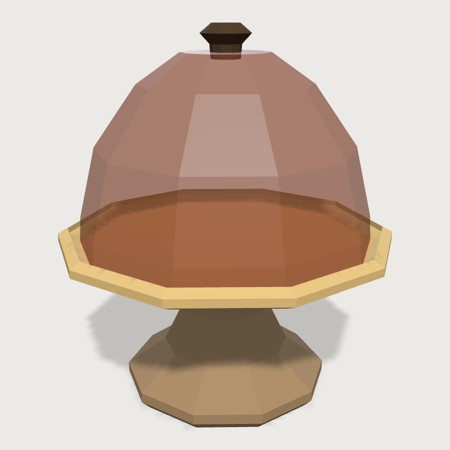 Cake Stand low-poly 3D model