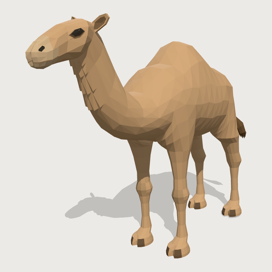Camel low-poly 3D model