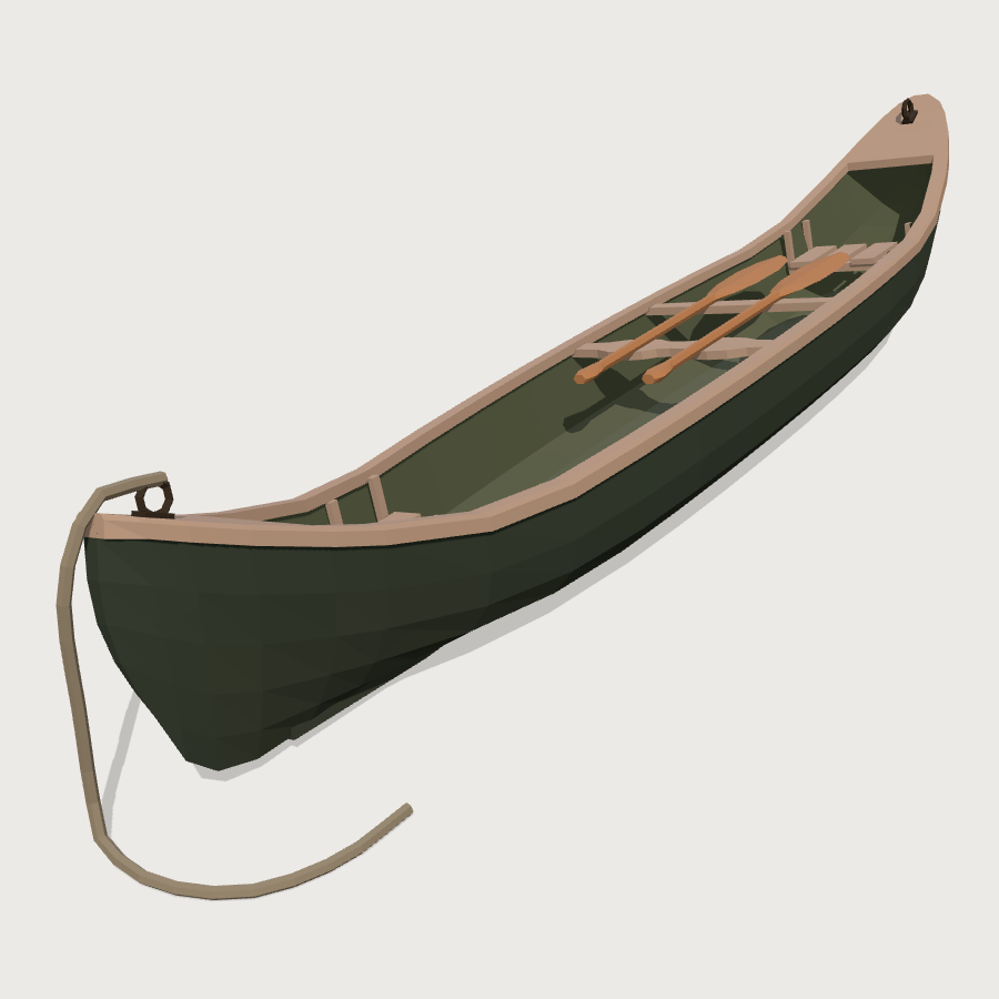 Camp Canoe low-poly 3D model