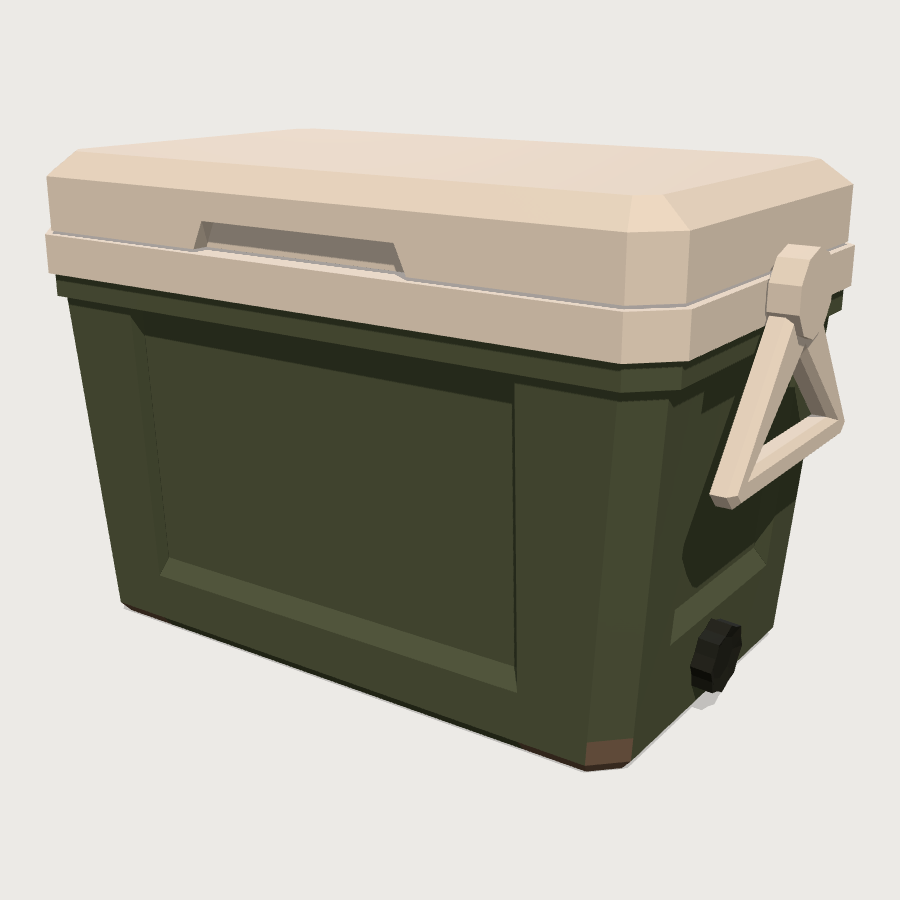 Camp Cooler low-poly 3D model