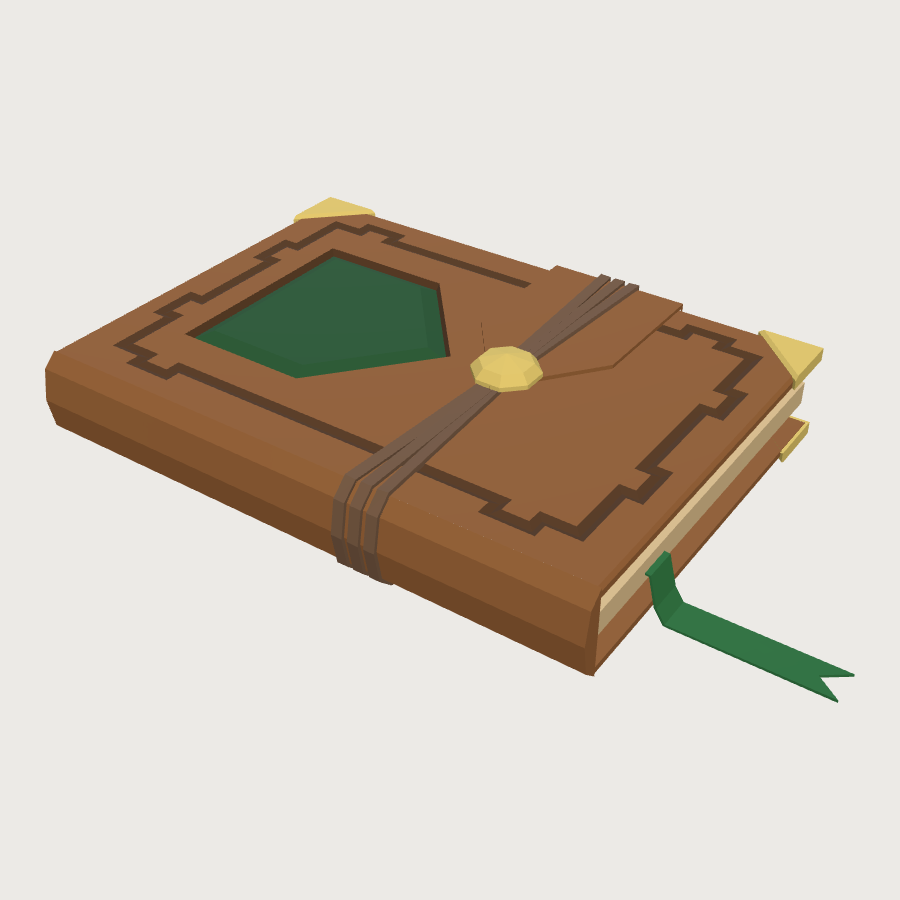 Campaign Journal low-poly 3D model