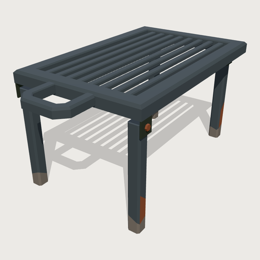 Campfire Cooking Grate low-poly 3D model