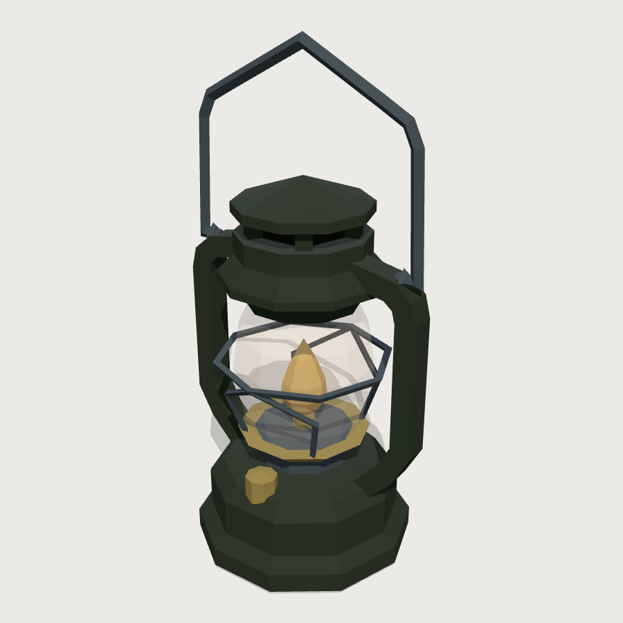 Camping Lantern low-poly 3D model
