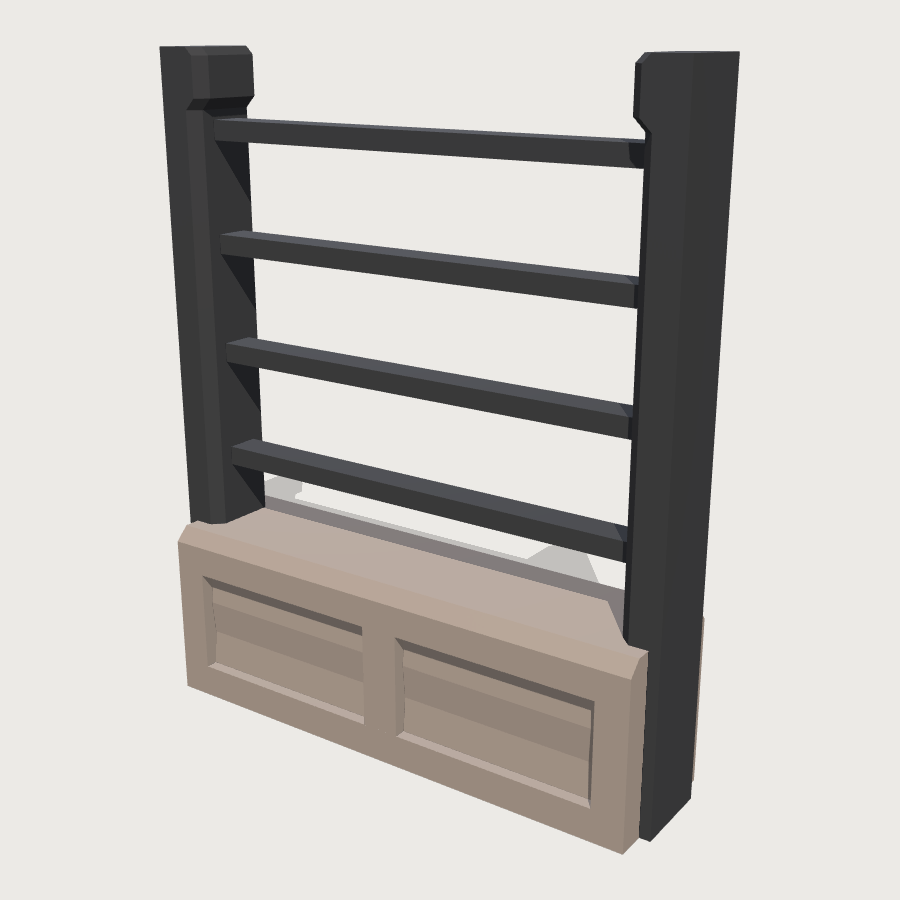 Campus Railing Run low-poly 3D model