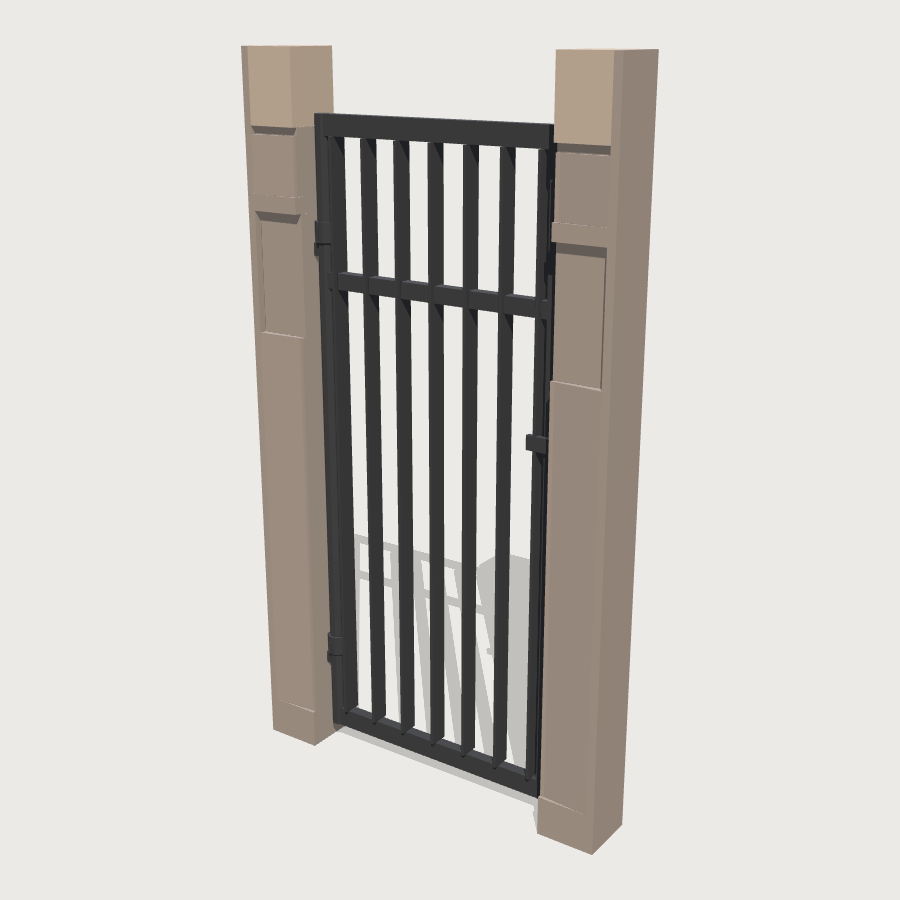 Campus Wall Run low-poly 3D model