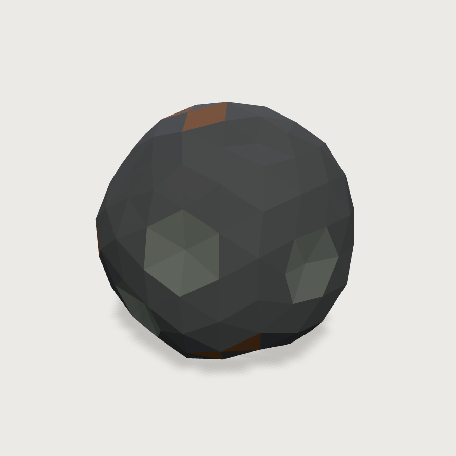 Cannonball low-poly 3D model