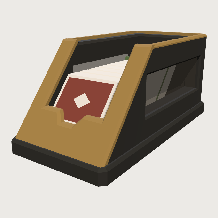 Card Dealing Shoe low-poly 3D model