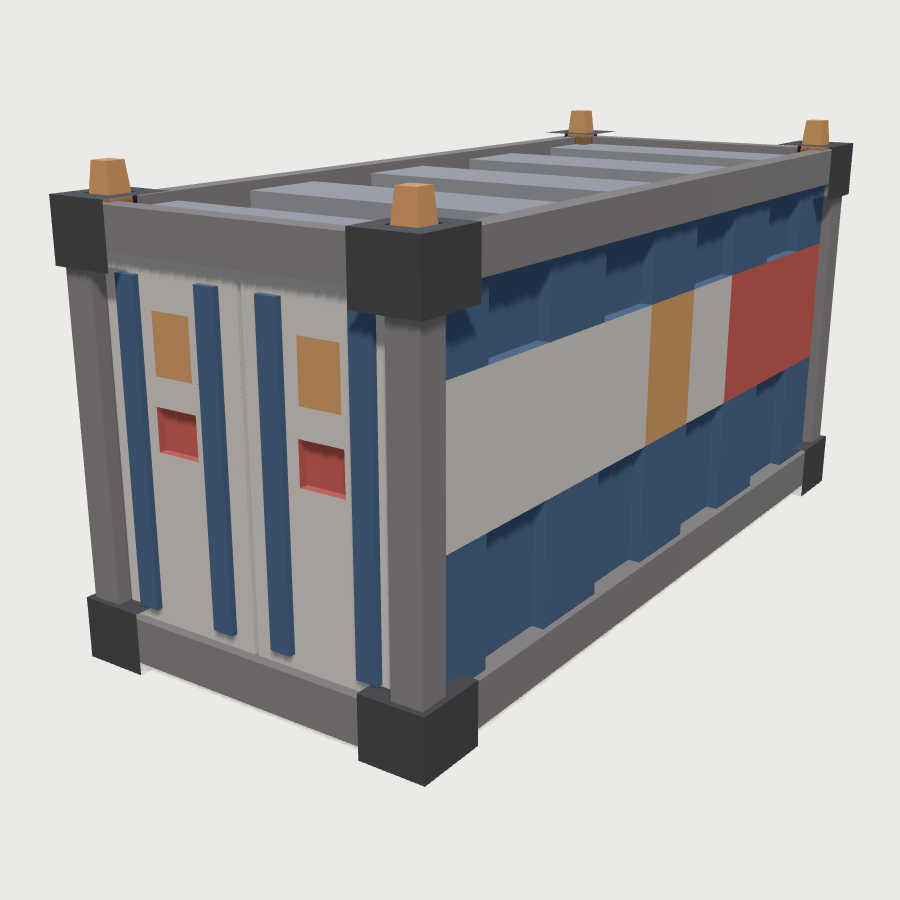 Cargo Container low-poly 3D model