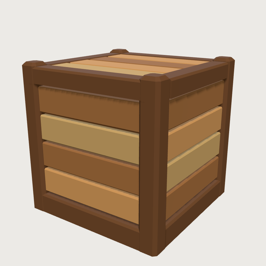 Cargo Crate low-poly 3D model