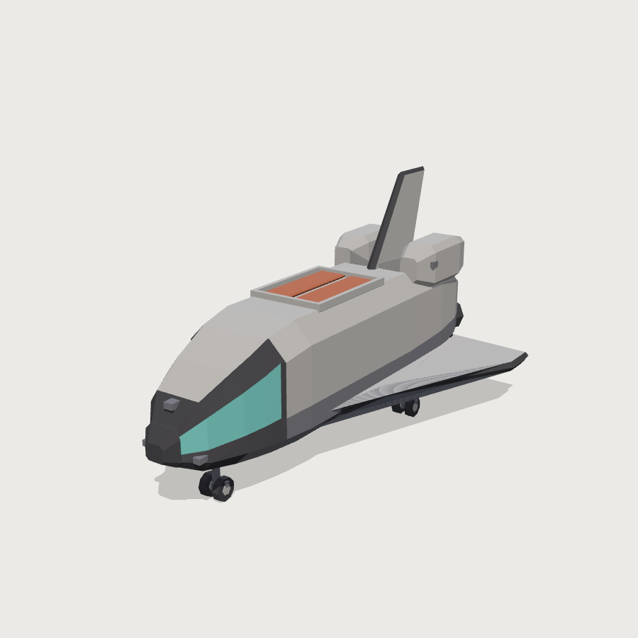 Cargo Shuttle low-poly 3D model
