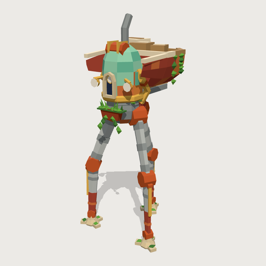 Cargo walker low-poly 3D model