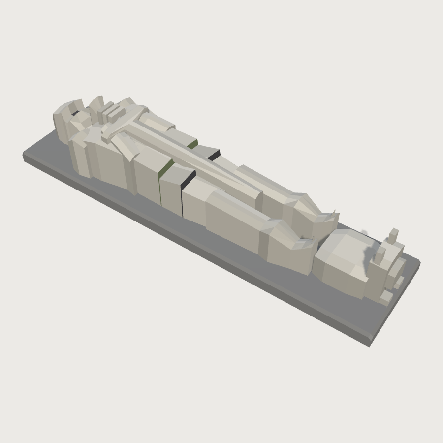 Carved Knight Effigy low-poly 3D model