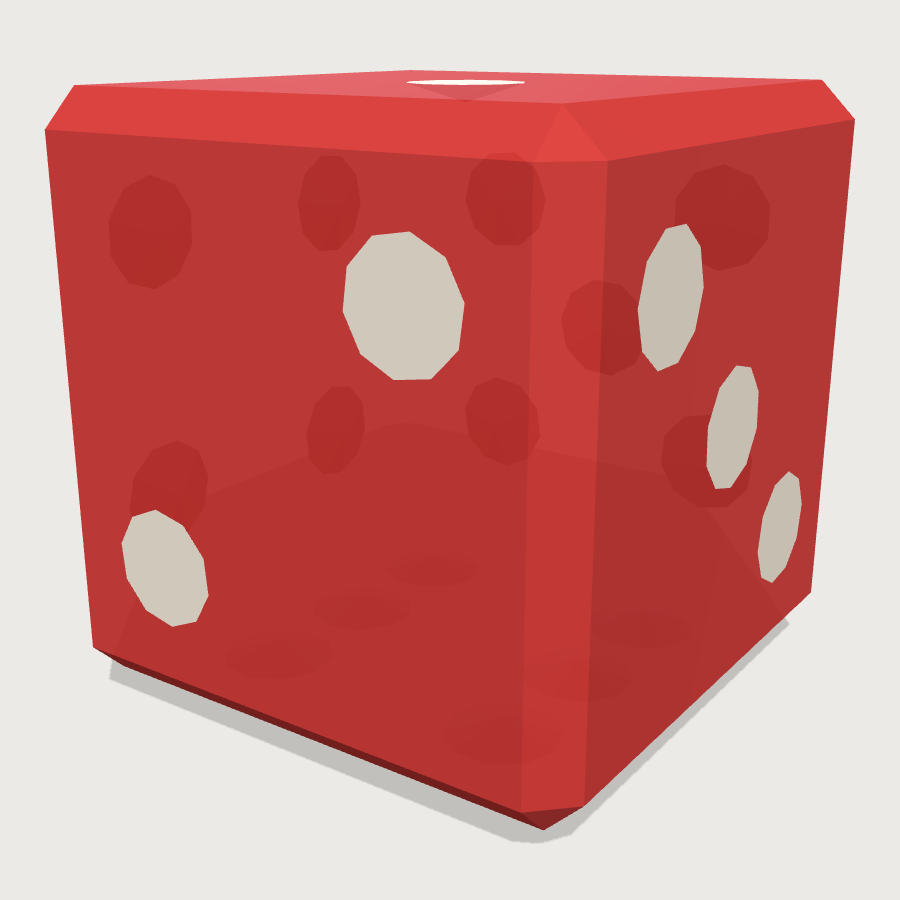 Casino Die low-poly 3D model