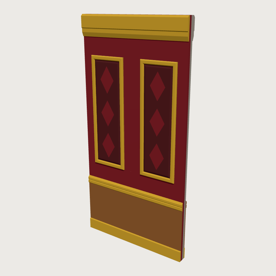Casino Wall Module low-poly 3D model