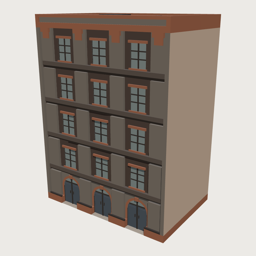 Cast Iron Loft low-poly 3D model