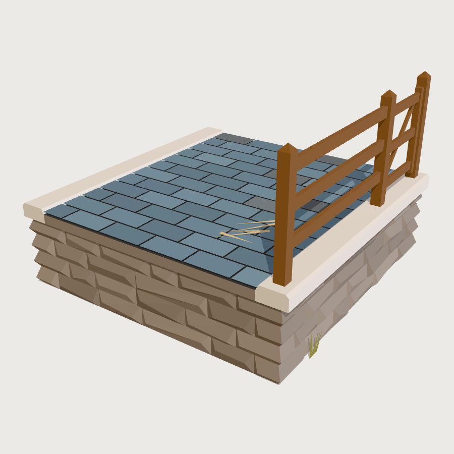 Cattle Dock low-poly 3D model