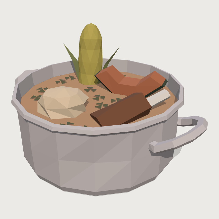 Cazuela Pot low-poly 3D model